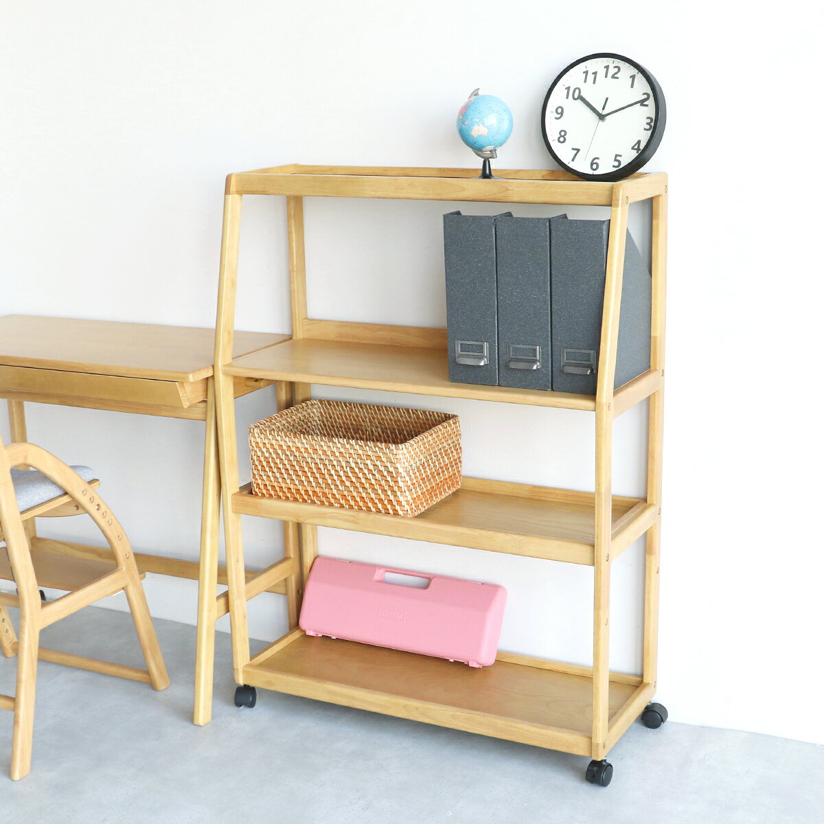 ワイドラック E-Toko Wide Rack JUR-3694 NA キャスター付き サイドラック ランドセルラック 学習棚 子供 キッズ 本棚 収納 棚 教科書 ラック ランドセル収納 学習ラック 収納ラック 教科書ラック キッズラック 入学準備 市場 [2]
