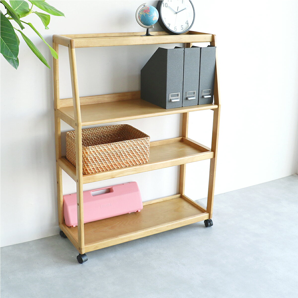 ワイドラック E-Toko Wide Rack JUR-3694 NA キャスター付き サイドラック ランドセルラック 学習棚 子供 キッズ 本棚 収納 棚 教科書 ラック ランドセル収納 学習ラック 収納ラック 教科書ラック キッズラック 入学準備 市場 [3]