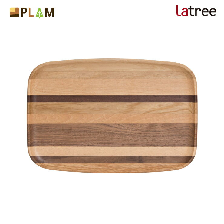 PLAM Latree トレイLL モザイク PL1BAN-0100370-MXOL 小さな無垢の木 幸せインテリア 飛騨家具 プラム ラトレ 木製 北欧 プレート