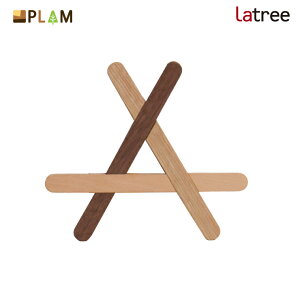 PLAM Latree 鍋敷き2 モザイク PL1BAN-0130220-MXOL 小さな無垢の木 幸せインテリア 飛騨家具 プラム ラトレ 木製 北欧 プレート