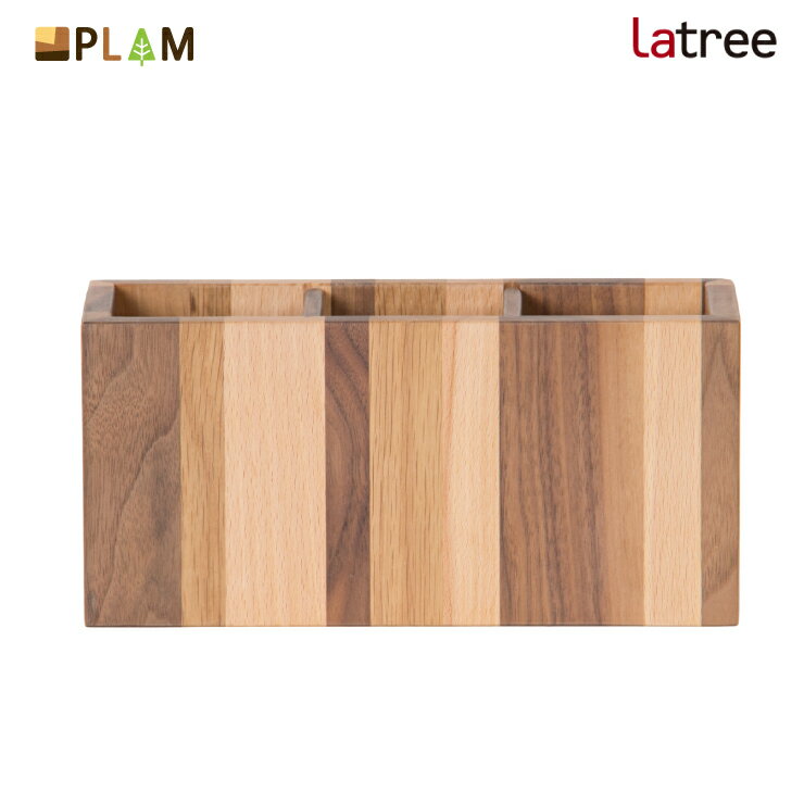 PLAM Latree ペン立て角 L モザイク PL1DEN-0020230-MXOL 小さな無垢の木 幸せインテリア 飛騨家具 プラム ラトレ 木製 ナチュラル 北欧 PL1DEN
