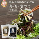 国産 海藻サラダ (選べる 50g×2袋セット) 乾燥 きのこ カルシウム ミネラル 低カロリー 食物繊維 汁物 酢の物 炒め物 わかめ 茎わかめ ..