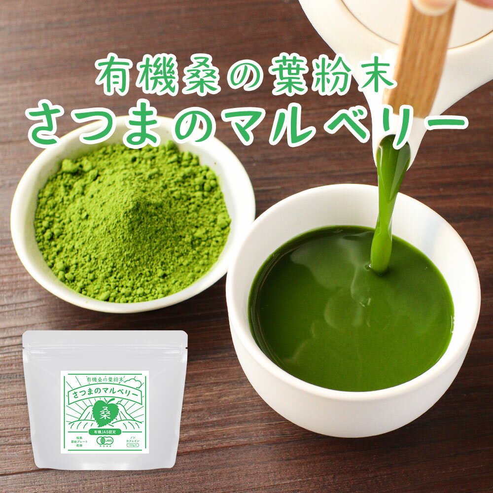 国産 桑の葉 粉末 (100g) 桑の葉茶 オーガニック 桑の葉粉末 パウダー 青汁 有機JAS 無添加 鹿児島県産..