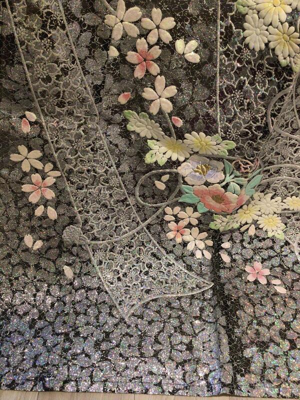 【レンタル】色打掛(オーガンジー)＆紋服セット　色打掛26　フルセットレンタル【送料無料】和装 神社 ブライダル 着物 結婚式 前撮り 後撮り オーガンジー 3