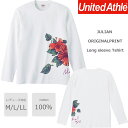 *オールド1976ハイビスカスプリント*ベーシック長袖Tシャツ【フラダンス/ハワイ/ハワイアン/南国/ハイビスカス/モンステラ/ロゴ/レディース/M/L/ゆった...