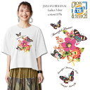 *ハワイアンバタフライプリント*CLOSS&STTCH/6.2オーバーTシャツ/JULIANオリジナルデザイン