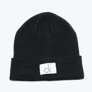 【ユニセックス新品】【メール便対応】(KA)(KO) CALVIN KLEIN JEANS (カルバンクライン ジーンズ) KNIT CAP USA企画品 ニットキャップ BLACK [NEW]