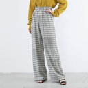 【SALE】【送料無料】【レディース新品】SHAINA MOTE (シャイナモート) LOUNGE PANT チェック リラックスパンツ CREMACHECKS［NEW