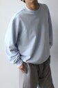 【SALE】LADY WHITE CO.（レディ ホワイト カンパニー) RELAXED SWEATSHIRT 長袖スウェットシャツ PALE BLUE NEW