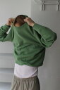 【SALE】LADY WHITE CO.（レディ ホワイト カンパニー) 44 FLEECE SWEATSHIRT フリーススウェット FADED GREEN NEW