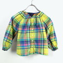 【中古】【子供服】RALPH LAUREN (ラルフローレン) KIDS L/S CHECK SHIRT キッズ 長袖 ボーダー ポロ シャツ MULTI [SIZE:3T USED]