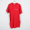 yÁz(KA) CHAMPION (`sI) MADE IN USA 80'S LOGO T-SHIRT USA 80N S eB[Vc RED [SIZE: XL USED]