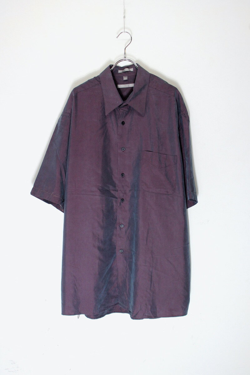 【中古】GEOFFREY BEENE (ジェフリー ビーン) S/S POCKET REYON SHIRT 半袖 ポケット レーヨン シャツ PURPLE SIZE: XL USED