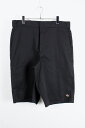 yÁz(KO) DICKIES (fBbL[Y) LOOSE FIT WORK SHORT PANTS [Y tBbg [N V[g pc BLACK [SIZE: W36 USED]