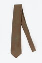 yÁz(KA) HERMES (GX) MADE IN FRANCE SILK SILK WOOL NECKTIE tX VN E[ lN^C OLIVE/RED [SIZE:O/S USED]