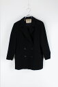 yÁz JAEGER (CG[K[) MADE IN GREAT BRITAIN 80'S WOOL TAILORED DOUBLE JACKET CMX 80N E[ e[[h _u WPbg BLACK@ [SIZE: M USED]