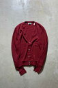 yÁzIZOD (AC]bh) MADE IN USA 90'S ACRYLIC CARDIGAN USA 90N AN J[fBK BURGUNDY [SIZE: M USED]