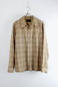 yÁz PENDLETON (yhg) MADE IN USA 70'S L/S OPEN COLLAR WOOL CHECK SHIRT USA 70N  I[vJ[ E[ `FbN Vc BEIGE CHECK [SIZE: M USED]