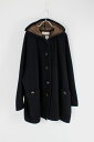 yÁzyz GRES PARIS (OX pX) 90'S WOOL PONCHO COAT 90N E[ |` R[g BLACK/CAMEL@[SIZE: M USED]