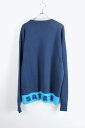 yÁz SEESWAY SATIATE (V[XEFCTeBGCg) CREW NECK SWEAT SHIRT N[lbN XEFbg Vc NAVY [SIZE: L USED]