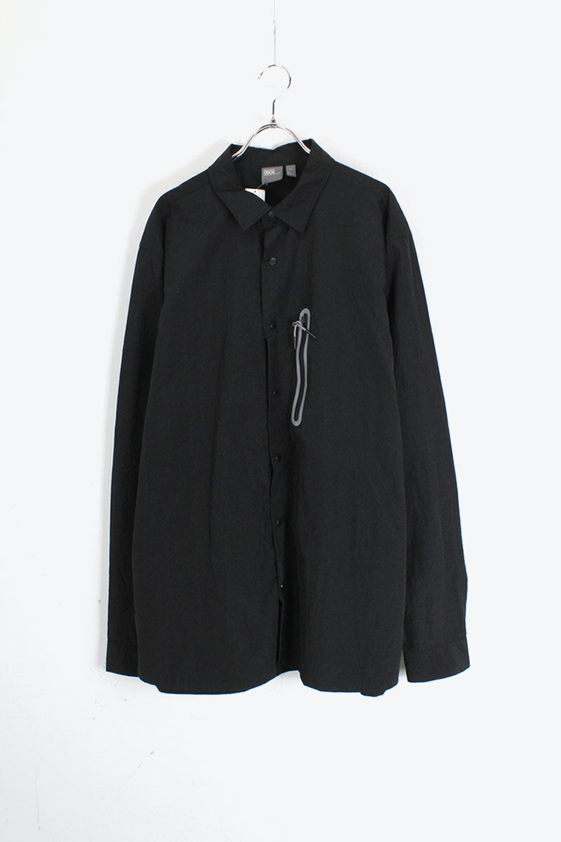 【中古】 ASOS エイソス NYLON COATH SHIRT JACKET ナイロン コーチ シャツ ジャケット BLACK [SIZE: 2XL USED]