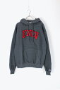 yÁz CHAMPION (`sI) UNIV LOGOT PULLOVER SWEAT HOODIE w S vI[o[ XEFbg t[fB[ CHARCOAL [SIZE: M USED]