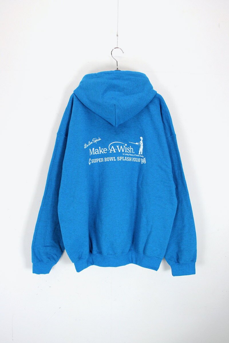 【中古】 GILDAN (ギルダン) LOGO BEAR PRINT PULLOVER SWEAT HOODIE ロゴ ベアー プリント プルオーバー スウェット フーディー TURQUOISE [SIZE: XL USED]