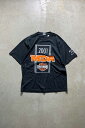 yÁzJERZEES (W[W[Y) 01'S S/S HARLEY DAVIDSON MDA PRINT MOTOR CYCLE T-SHIRT 01N  n[[_rbh\ MDA vg [^[TCN TVc BLACK [SIZE: XL USED]