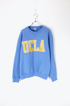 【中古】 UCLA (カリフォルニア大学ロサンゼルス校) MADE IN USA 90'S UCLA LOGO SWEAT SHIRT USA製 90年代 カリフォルニア大学ロサンゼルス校 ロゴ スウェット シャツ SAX BLUE [SIZE: M USED]