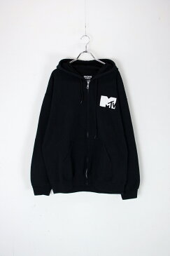 【中古】 GILDAN (ギルダン) MTV ZIP SWEAT HOODIE ジップスウェット フーディー BLACK [SIZE: L USED]