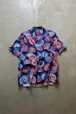 yÁzGITMAN BROS VINTAGE (Mbg} uU[Y re[W) MADE IN USA S/S OPEN COLLAR SHIRT USA  I[vJ[ Vc MULTI [SIZE: L DEADSTOCK/NOS]