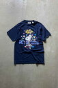 【中古】PEANUTS (ピーナッツ) 90 039 S S/S SNOOPY BEST GRANDMA PRINT CHARACTER T-SHIRT 90年代 半袖 スヌーピー プリント キャラクター ティーシャツ NAVY SIZE: L USED