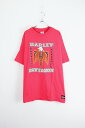 yÁz HANES (wCY) MADE IN USA 90'S HARLEY DAVIDSON SEACOAST TEE SHIRT USA 90N n[[_Bbh\ TVc PINK [SIZE: XL USED]