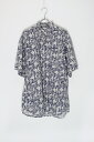 yÁzCOLUMBIA (RrA) S/S FISH PATTERN COTTON SHIRT  tBbV p^[ Rbg Vc BLUE MULTI [SIZE: M USED]