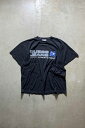 yÁzGUESS (QX) MADE IN USA 90'S S/S LOGO PRINT T-SHIRT USA 90N  S vg TVc BLACK [SIZE: XL USED]
