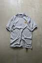 yÁzBURBERRYS (o[o[) MADE IN USA 90'S S/S LOGO POLO SHIRT USA 90N  S | Vc GRAY [SIZE: M USED]