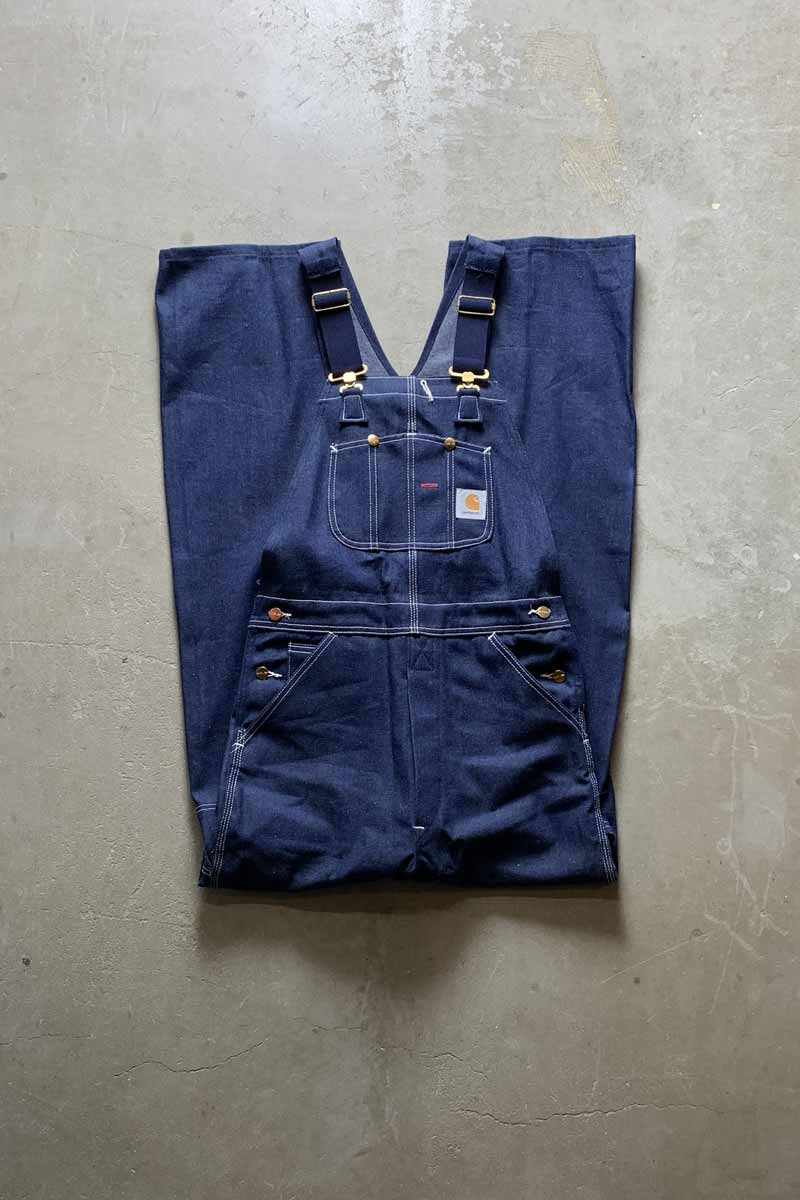 【中古】CARHARTT (カーハート) MADE IN USA 90'S DENIM OVERALL USA製 90年代 デニム オーバーオール INDIGO [SIZE: W32 x L34 DEADSTOCK/NOS]