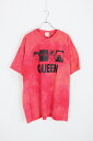 yÁz SCHWARTZ (Vc) MADE IN USA 80'S QUEEN TEE SHIRT USA 80N NC[ TVc / RED [SIZE: XL USED]