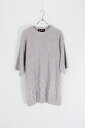 yÁz ALAN STUART (AX`A[g) MADE IN USA 90'S S/S GIOMETOLIC PATTERN KNIT T-SHIRT USA 90N jbg TVc GRAY [SIZE: L USED]