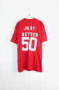 yÁz CHAMPION (`sI) 80'S JUST BETTER 50 S/S MESSAGE TEE SHIRT USA 80N TVc RED / WHITE [SIZE: XL DEADSTOCK/NOS]