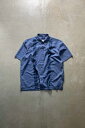 yÁzGEORGE (W[W) S/S STRIPE DESIGN SHIRT  XgCv fUC Vc NAVY [SIZE: XL USED]