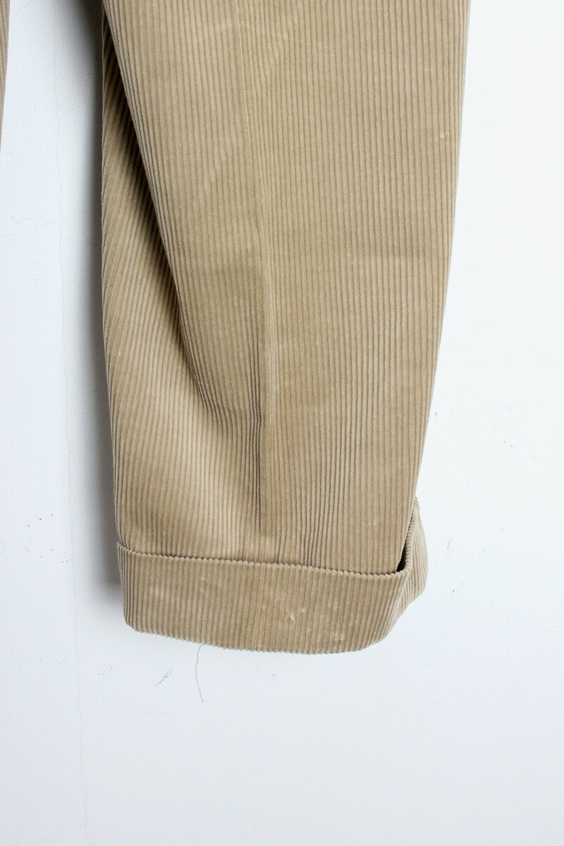 【中古】 POLO RALPH LAUREN (ポロ ラルフ ローレン)90'S TUCK CORDUROY PANTS タック コーデュロイ パンツ BEIGE [SIZE: W36 x L34 USED]