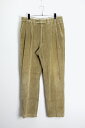 yÁz LOUIS RAPHAEL (t@G CX) TUCK CORDUROY PANTS ^bN R[fC pc BEIGE [SIZE: 32 USED]