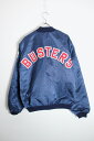 yÁzBIRDIE (o[fB[) MADE IN USA 89'S SATIN STUDIUM PUFF JACKET USA 89N Te X^fBA pt WPbg NAVY [SIZE: L USED]