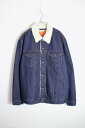 yÁzLEVIS ([oCX) 3RD DENIM JACKET W/BOA LINNER fj WPbg {A Ci[ ONE WASH [SIZE: XL USED]