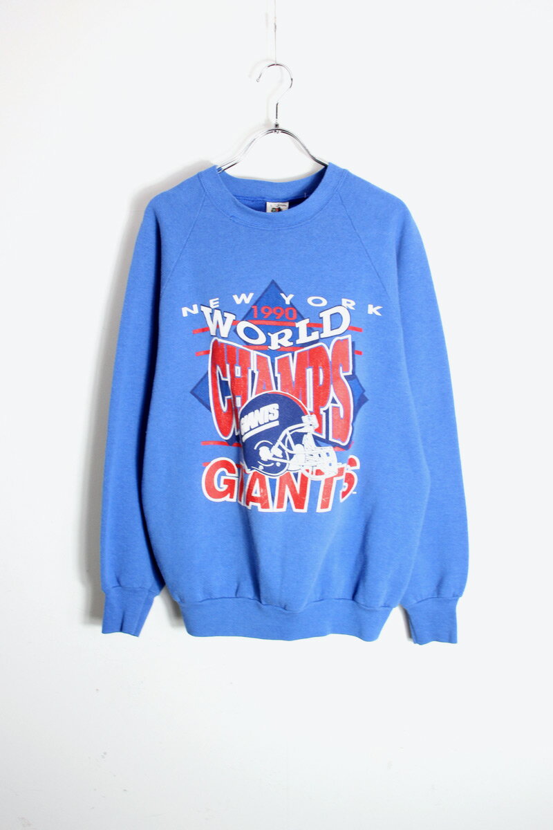 FRUIT OF THE LOOM (フルーツオブザルーム) MADE IN USA 90'S NFL NY GIANTS SWEATSHIRT USA製 90年代 エヌエフエル ニューヨーク ジャイアンツ スウェットシャツ BLUE 