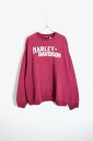 yÁzNO BRAND (m[uh) 90'S HERLEY DAVIDSON LOGO SWEATSHIRT 90N n[[_rbh\ S XEFbgVc WINE RED [SIZE:L USED]