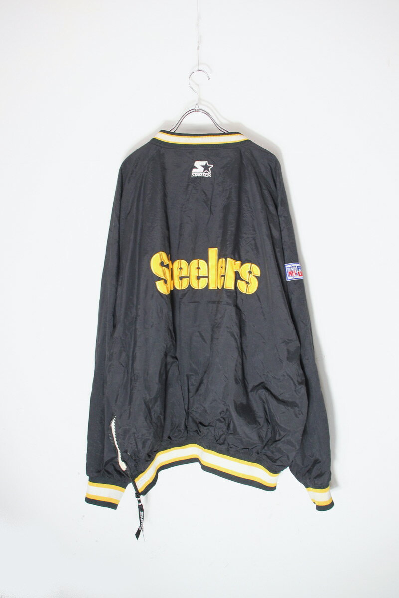 【中古】STARTER/NFL PRO LINE (スターター / NFL プロ ライン) 90'S NFL STEELERS PULLOVER NYLON JACKET 90年代 NFL スティーラーズ プルオーバー ナイロン ジャケット BLACK/YELLOW [SIZE: XL USED] 2