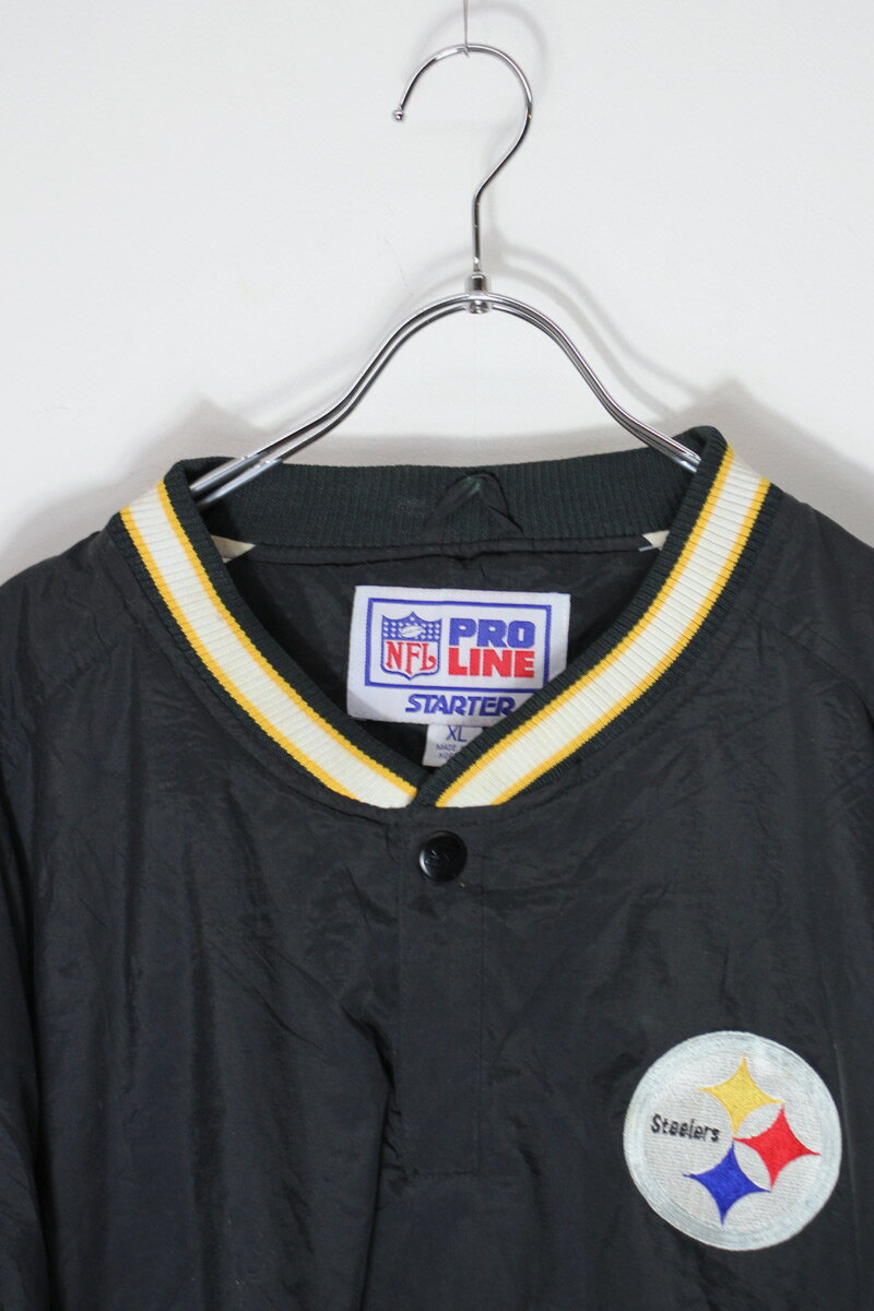 【中古】STARTER/NFL PRO LINE (スターター / NFL プロ ライン) 90'S NFL STEELERS PULLOVER NYLON JACKET 90年代 NFL スティーラーズ プルオーバー ナイロン ジャケット BLACK/YELLOW [SIZE: XL USED] 3