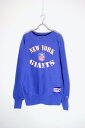 yÁzCHAMPION (`sI) MADE IN USA 90'S REVERSE WEAVE NY GIANTS USA 90N o[XEB[u j[[N WCAc BIUE [SIZE: L USED]